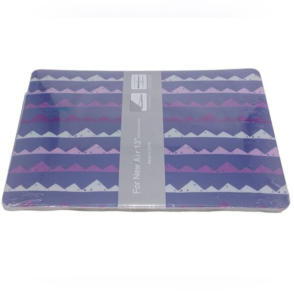 NWT Purple Chevron Shell / Case and Silicone Keyboard Cover for Macbook Air 13" - Picture 1 of 5